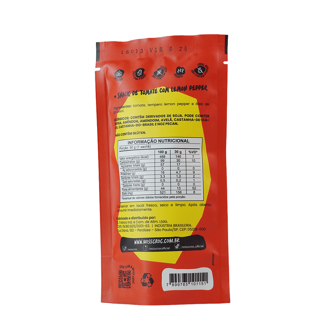 Snack de tomate com lemon pepper
