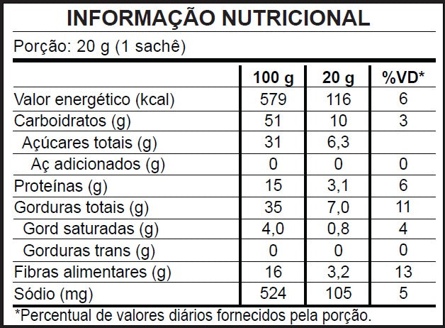 GRANOLA SALGADA SABOR TRUFA BRANCA - GARRAFA 140G