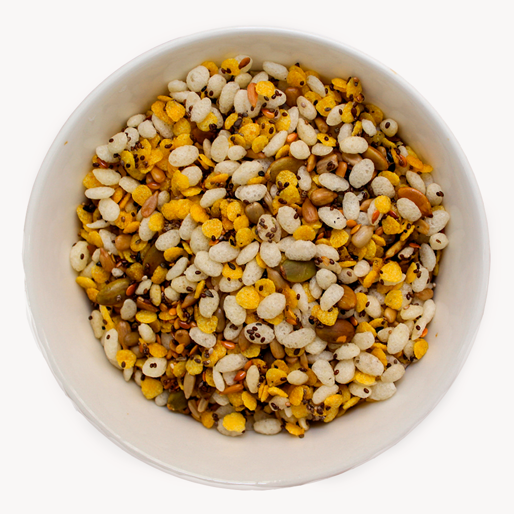 GRANOLA SALGADA SABOR TRUFA BRANCA - GARRAFA 140G