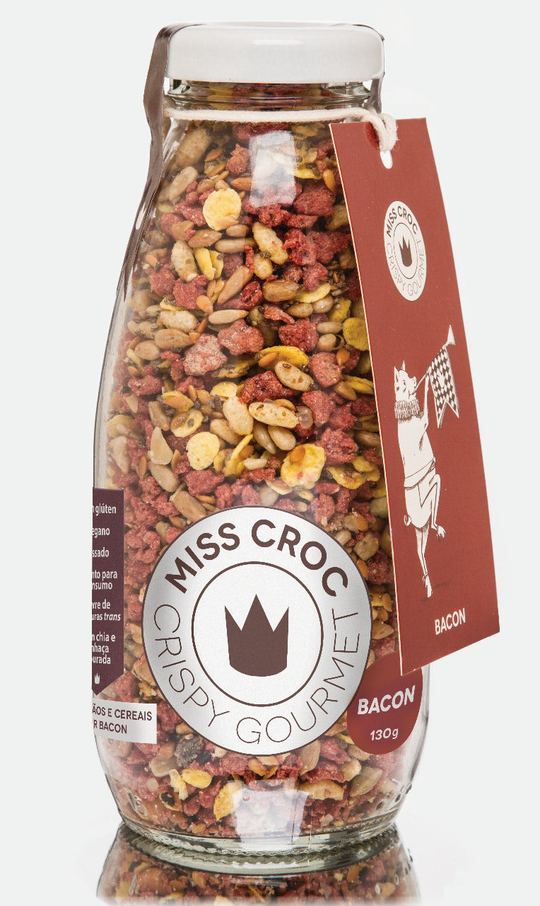 GRANOLA SALGADA SABOR BACON- GARRAFA - 120G