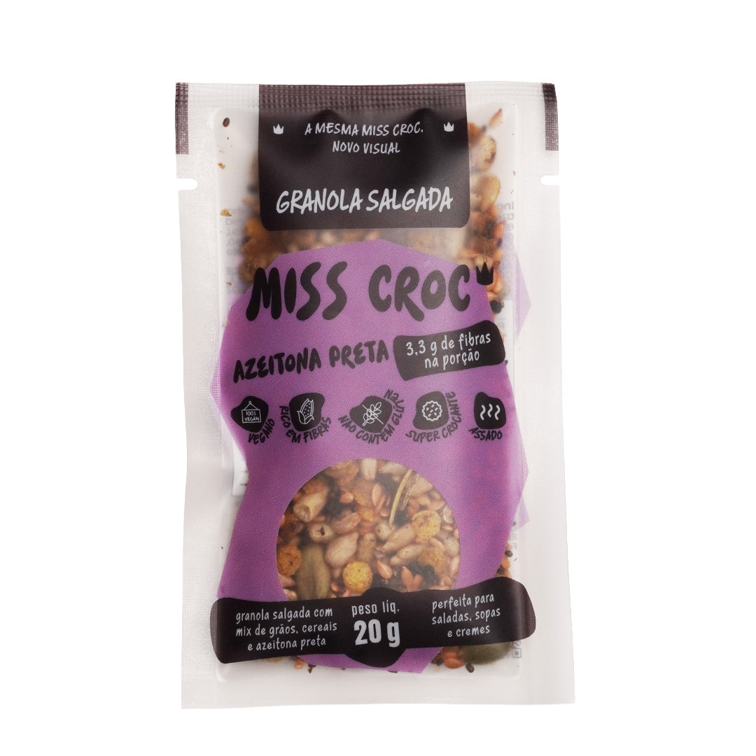 GRANOLA SALGADA AZEITONA 20G -  KIT SACHÊS 20G