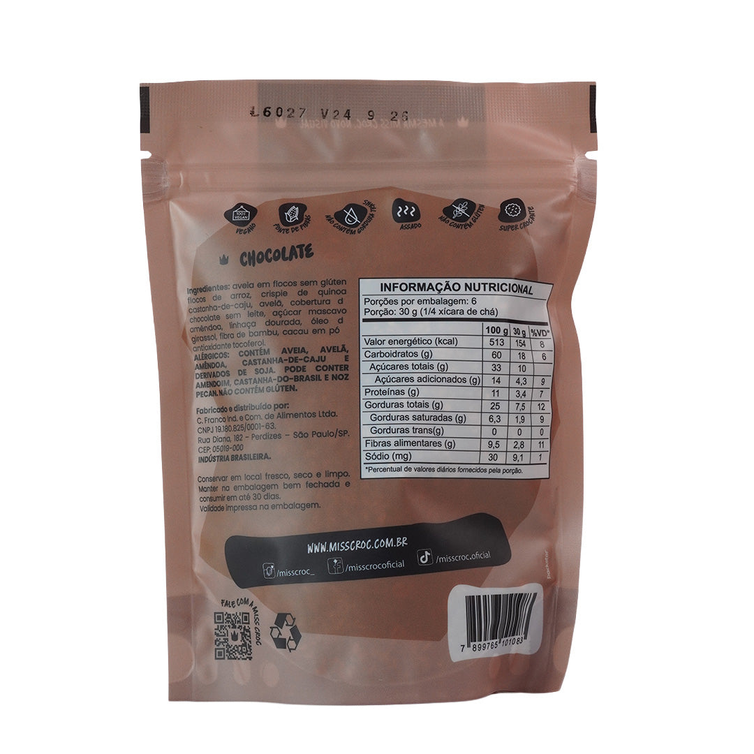 Granola doce chocolate