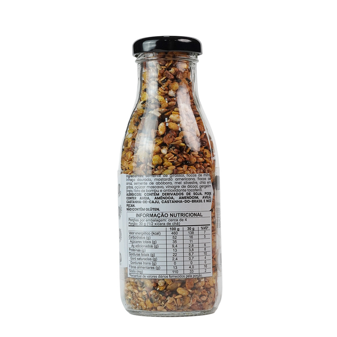 GRANOLA SALGADA MOSTARDA E MEL - GARRAFA 130G – Miss Croc