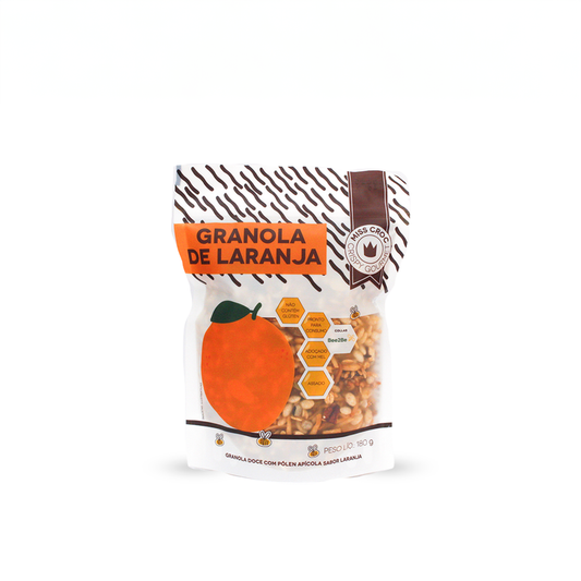 GRANOLA DOCE SABOR LARANJA - POUCH 180G - Miss Croc & Bee2Be