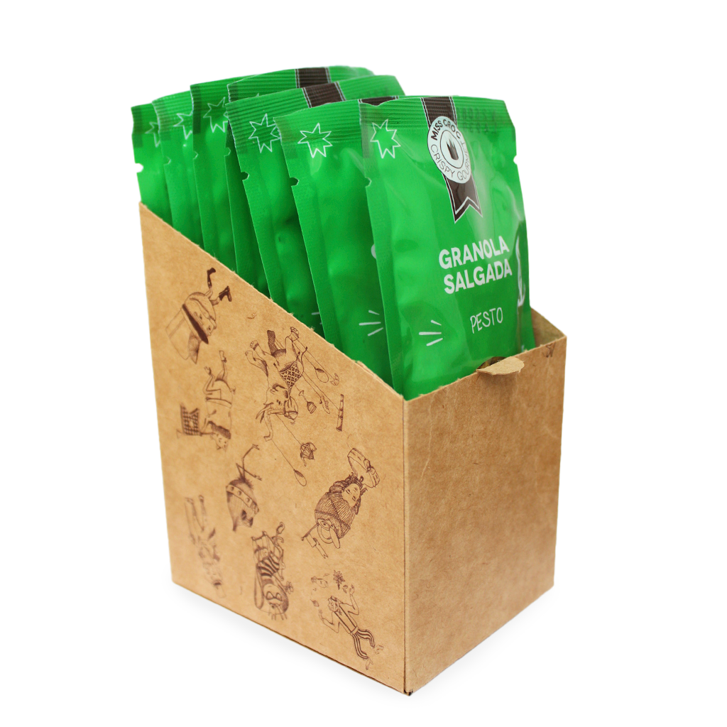 GRANOLA SALGADA SABOR PESTO -  KIT SACHÊS