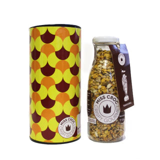 GRANOLA SALGADA GARRAFA PESTO 130g + TUBO PRESENTEÁVEL