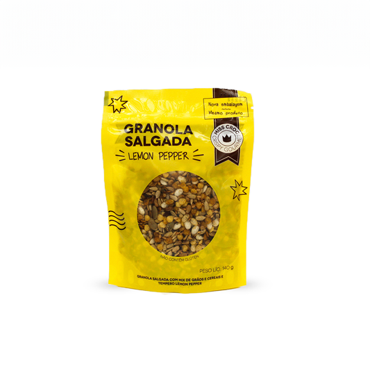 GRANOLA SALGADA SABOR LEMON PEPPER - POUCH 140G
