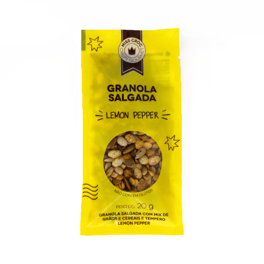 GRANOLA SALGADA SABOR LEMON PEPPER - KIT SACHÊS