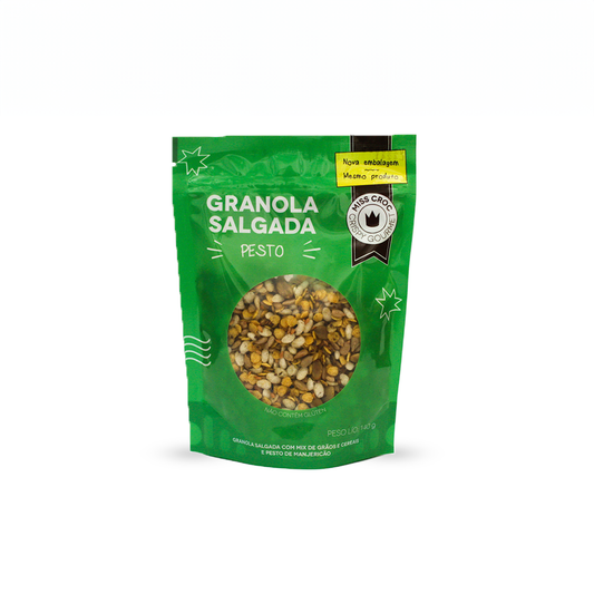 GRANOLA SALGADA SABOR PESTO - POUCH 140G