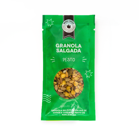 GRANOLA SALGADA SABOR PESTO -  KIT SACHÊS