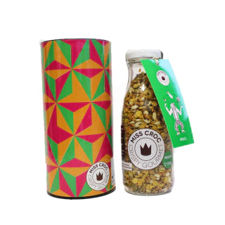 GRANOLA SALGADA GARRAFA PESTO 130g + TUBO PRESENTEÁVEL
