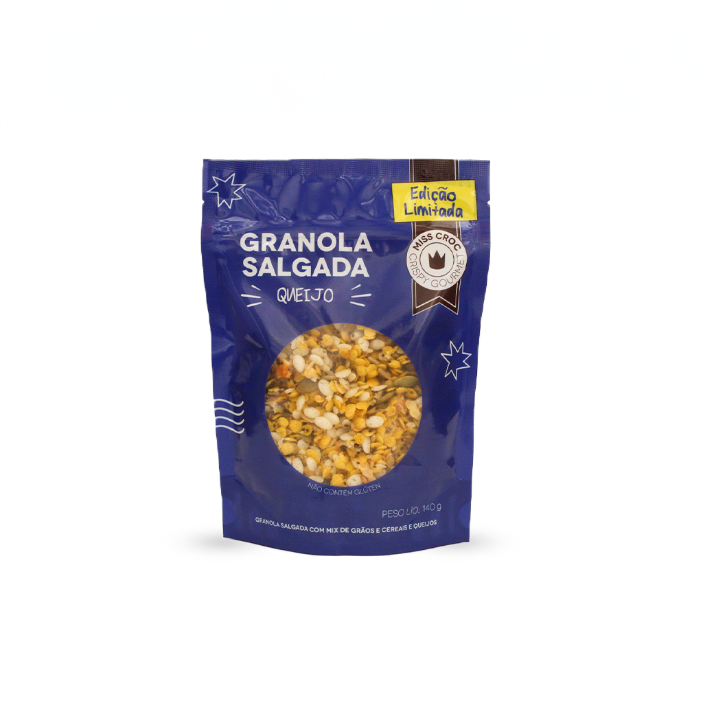 GRANOLA SALGADA SABOR QUEIJO - POUCH 140G