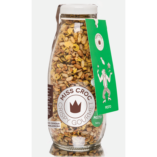 GRANOLA SALGADA SABOR PESTO -  GARRAFA 130G