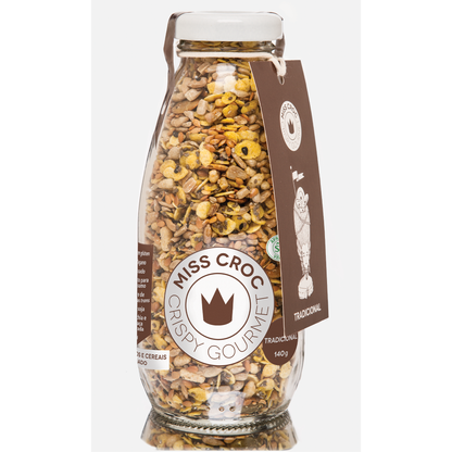 GRANOLA SALGADA SABOR TRADICIONAL -  GARRAFA 130G