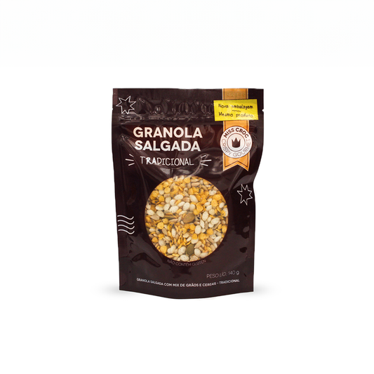 GRANOLA SALGADA SABOR TRADICIONAL - POUCH 140G